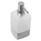 Frosted Glass Soap Dispenser With Chrome Base